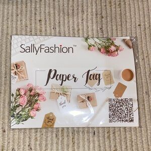 SallyFashion Paper Tag Pack - Pink Floral Design